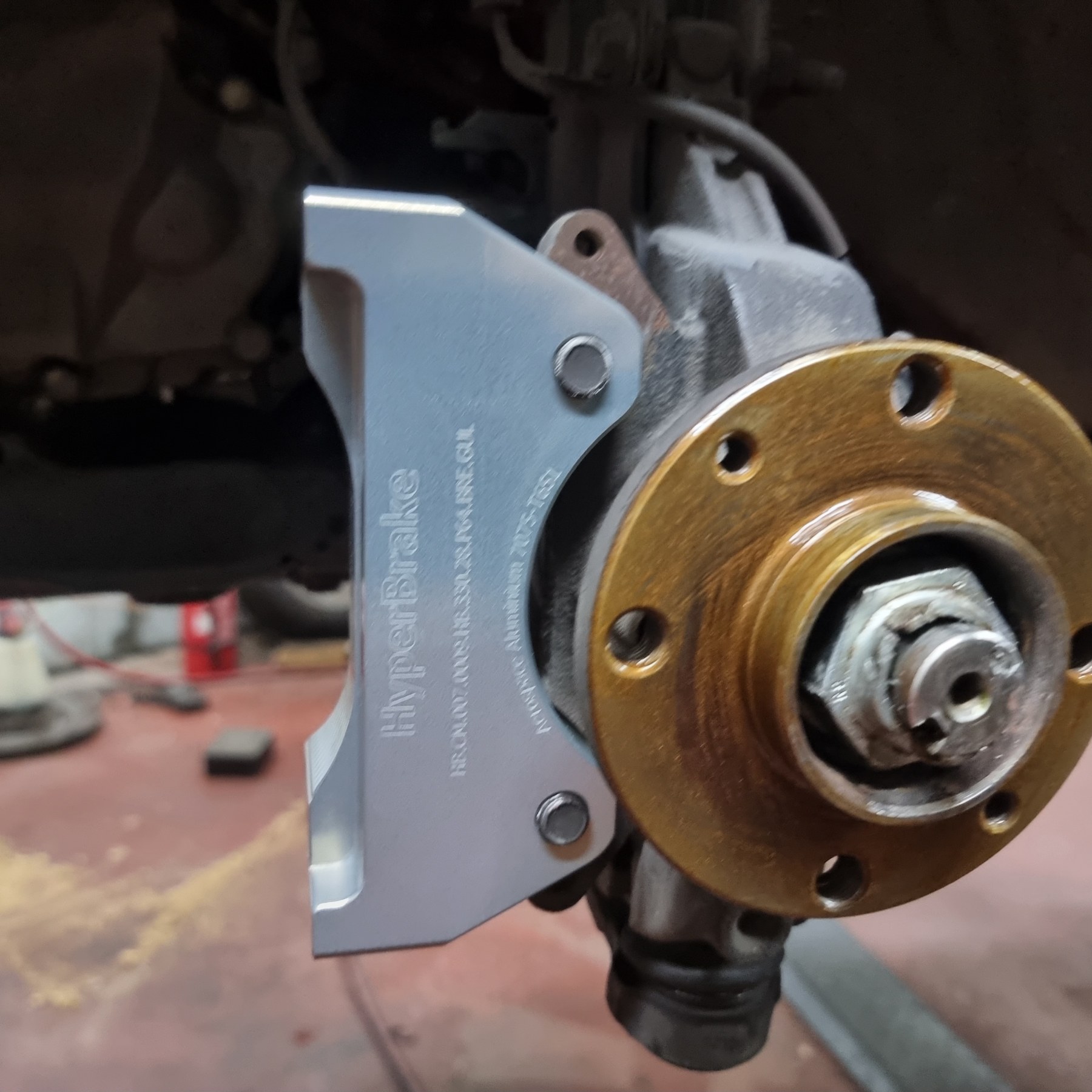 HyperBrake Motorsport Front 4pot Big Brake Kit without calipers for Alfa Romeo Mito for Brembo calipers from Alfa Romeo Giulia Veloce and 2-Piece Full Floating Brake Rotors 330x28mm - Image 2